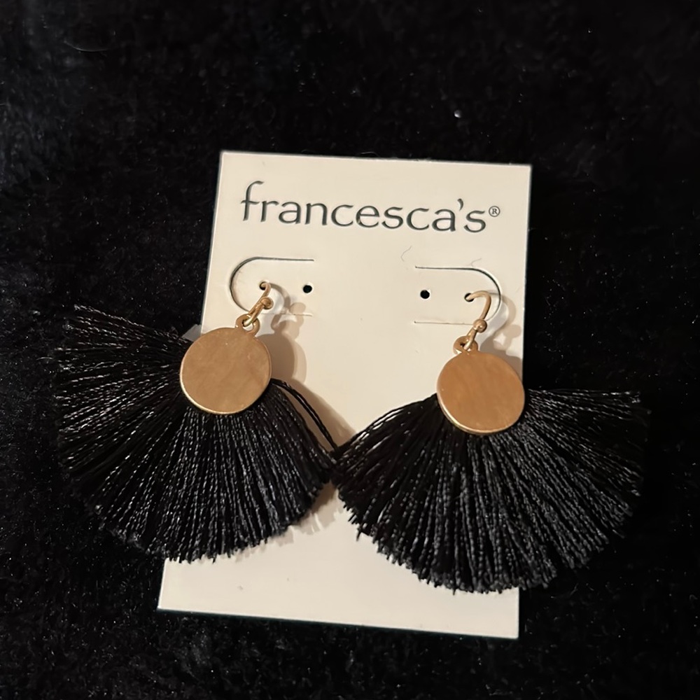 francesca’s black ear spike earrings